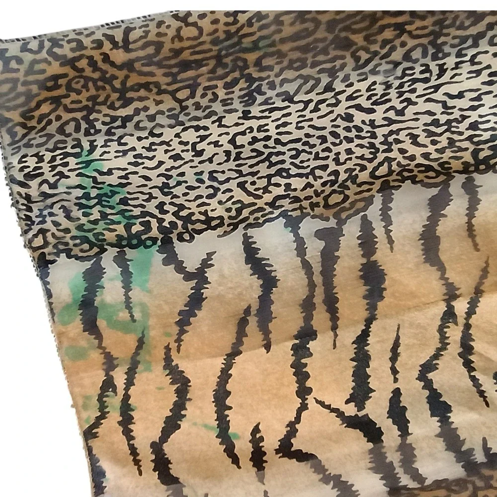 Mixed Animal Print Scarves (7) Leopard Zebra Tiger Snake Sheer Rectangle Square